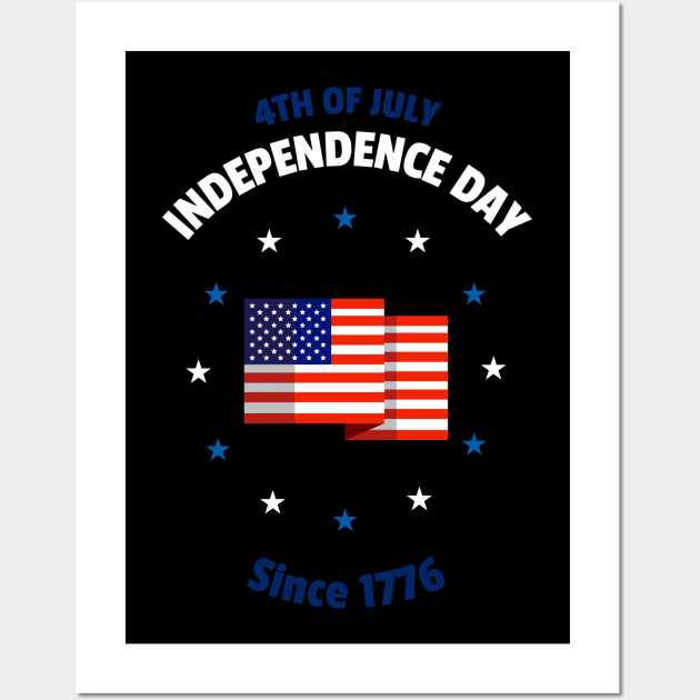 4th of July Independence Day since 1776, fourth of july, usa Wall Art by BaronBoutiquesStore